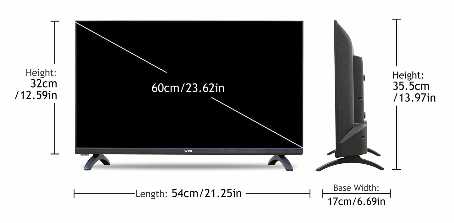 VW 80 cm (32 inches) Frameless Series HD Ready Android Smart LED TV VW32S (Black)