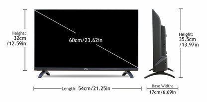 VW 80 cm (32 inches) Frameless Series HD Ready Android Smart LED TV VW32S (Black)