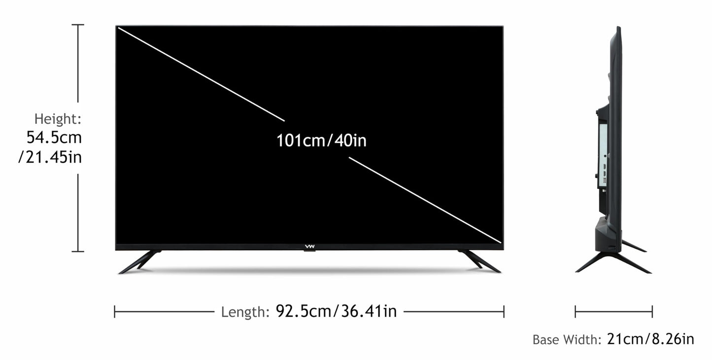 VW 80 cm (32 inches) Playwall Frameless Series HD Ready Android Smart LED TV VW32F5 (Black)