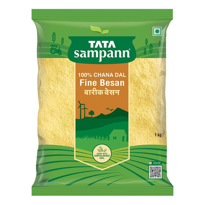 Tata Sampann 100% Chana Dal Fine Besan, Gram Flour, 1 Kg