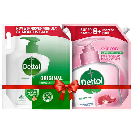 Dettol Liquid Handwash Refill – Skincare Hand Wash- 1350ml | pH Balanced | 10x Better Germ Protection