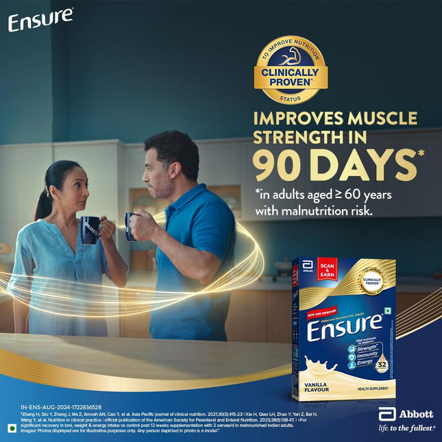 Ensure No 1 Nutritional Supplement Drink in the world, 32 nutrients High Protein,Calcium,Vit D, Vanilla 950g/1kg, Wt may vary