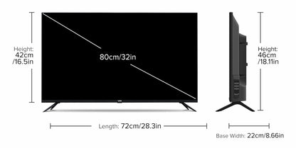 VW 80 cm (32 inches) Playwall Frameless Series HD Ready Android Smart LED TV VW32F5 (Black)