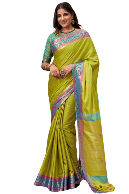 SGF11 Women's Kanjivaram Soft Lichi Silk Saree With Blouse Piece