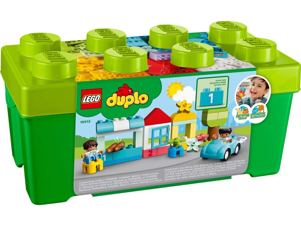 LEGO 10913 DUPLO Classic Brick Box Building Set with Storage,First Bricks Learning Toy for Toddlers ( Multicolor,1.5 Year Old), 65 Pcs