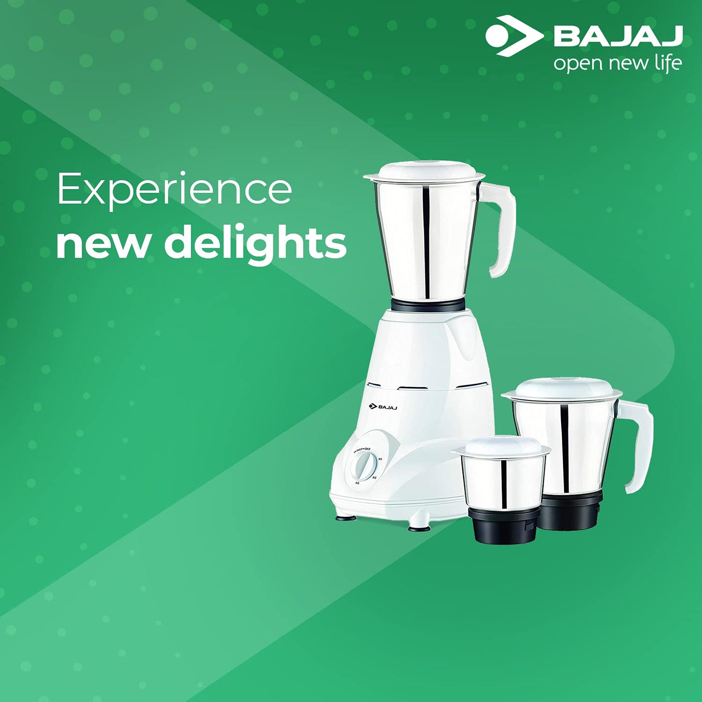 Bajaj Rex Mixer Grinder 500W|Mixie For Kitchen With Nutri-Pro Features|3 SS Mixer Jars For Heavy Duty Grinding|Adjustable Speed Control|Multifunctional Blade System|2 Year Warranty By Bajaj|Purple