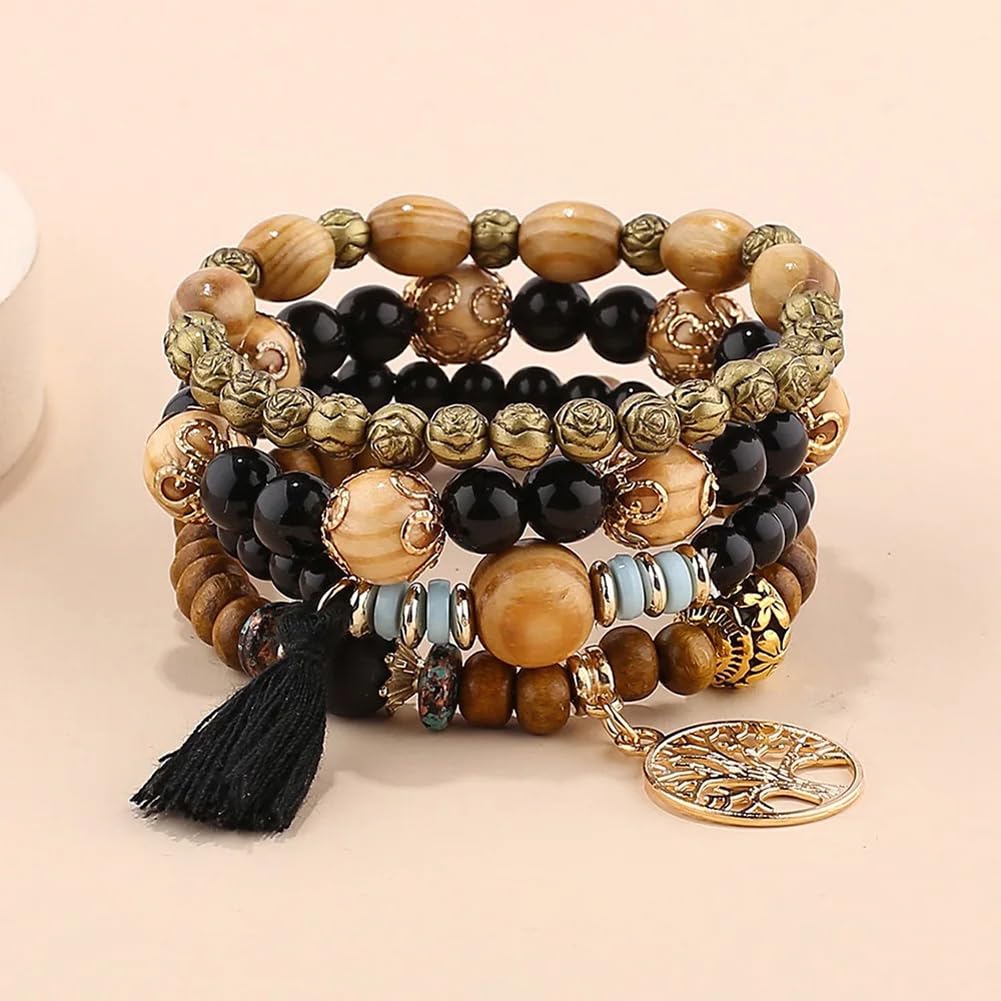 Shining Diva Fashion Bohemian Stackable Multilayer Hamsa Hand Evil Eye Lucky Protection Bracelets Multicolor Crystal Charm Beaded Bracelet for Women Girls