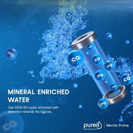 HUL Pureit Revito Prime RO+MF+Mineral+UV in-Tank | INR 1000 Off on Exchange | 7 stage | 8L Capacity | Upto 70% Water Savings | Suitable for Borewell, Tanker & Municipal Water | DURAViva | Black