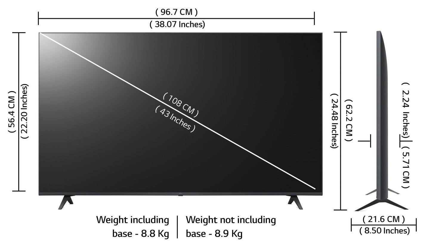 LG 139 cm (55 inches) 4K Ultra HD Smart LED TV 55UR7500PSC (Dark Iron Gray)