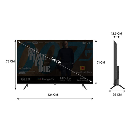 Kodak 139 Cm (55 Inches) Matrix Series 4K Ultra Hd Smart QLED Google Tv 55Mt5022, Black 