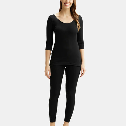 Jockey 2503 Women's Super Combed Cotton Rich Three Quarter Sleeve Thermal Tailored Fit Top with Stay Warm Technology