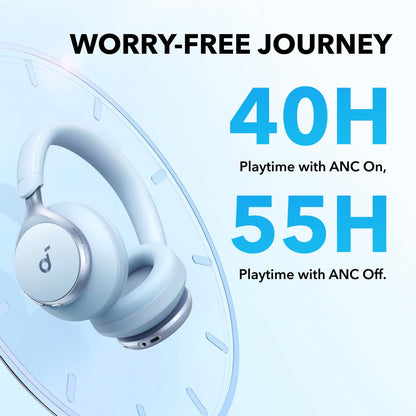 soundcore by Anker,Space One,Active Noise Cancelling in Ear Headphones,2X Stronger Voice Reduction,40H ANC Playtime,App Control,Ldac Hi-Res Wireless Audio,Comfortable Fit,Clear Calls,Bluetooth 5.3