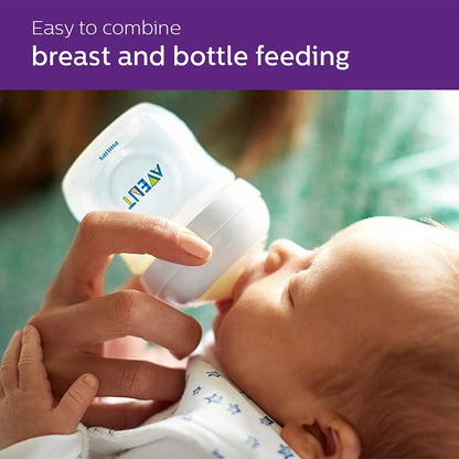 Philips Avent Natural Baby Feeding Bottle | No.1 Brand Recommended by Moms Worldwide | Ideal for 1 months+| Natural Response Technology Mimics Breastfeeding | Uniquely Designed Nipple releases milk only when baby drinks | Pack of 2| SCY903/02