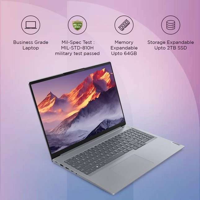 Lenovo ThinkBook 14 Intel 13th Gen Core i3 14" (35.56cm) WUXGA IPS 300 Nits Antiglare Thin and Light Laptop (8GB/512GB SSD/Win 11 Home/FPR/Arctic Grey/1Y Onsite + Premier Support/1.38Kg), 21KG00AFIN