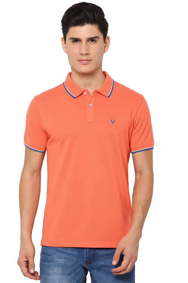 Allen Solly Men's Solid Regular Fit Polo