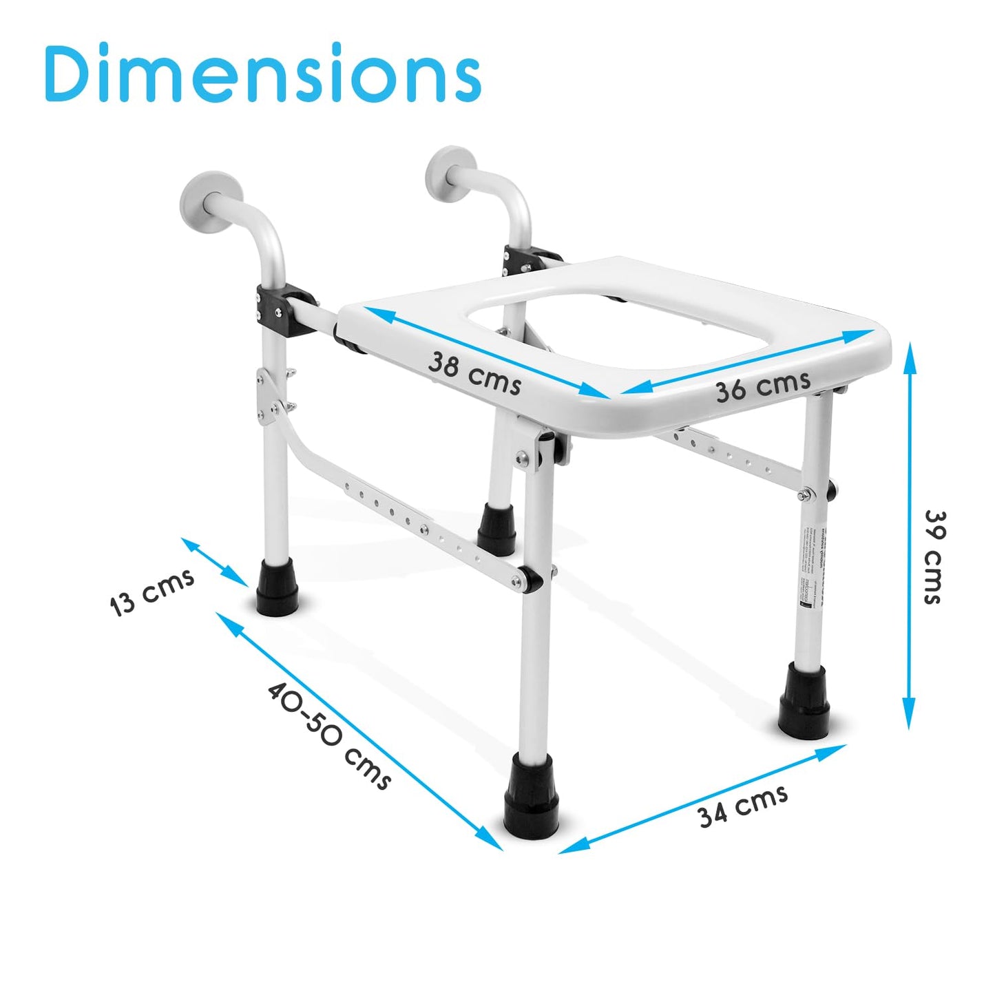 KosmoCare Premium Imported Folding Commode Stool