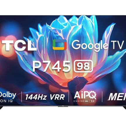 TCL 248 cm (98 inches) 4K Ultra HD Smart LED Google TV 98P745 (Black) 