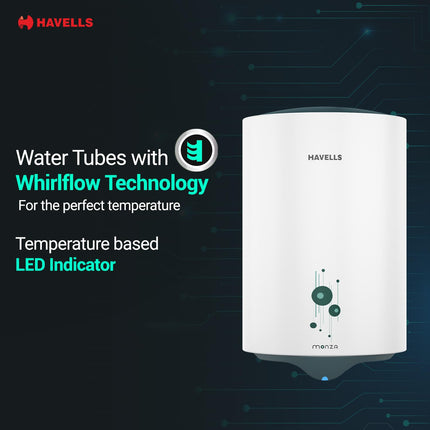 Havells Monza 10 Litre Storage Water Heater (Geyser) | Faster heating | Glass Coated Anti Rust Tank & Heavy Duty Heating Element | Warranty: 5 Year on Tank | High Rise Compatible 