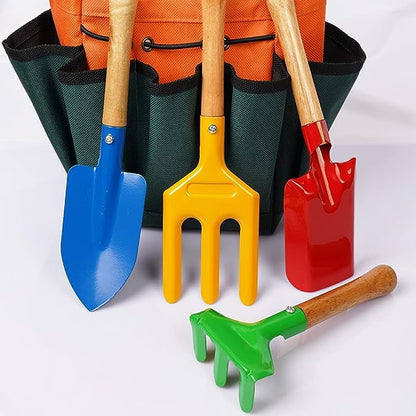 Kids Garden Tools Set by Divine Tree for Kids/Childrens on Christmas, Birthdays and Many More Occasions 3 Pcs Kids Gardening Toys (Trowel,Shovel,Rake)