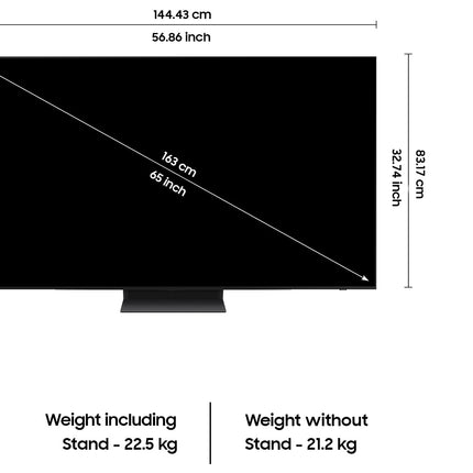 Samsung 163 cm (65 inches) 4K Ultra HD Smart OLED TV QA65S90DAULXL (Graphite Black) 