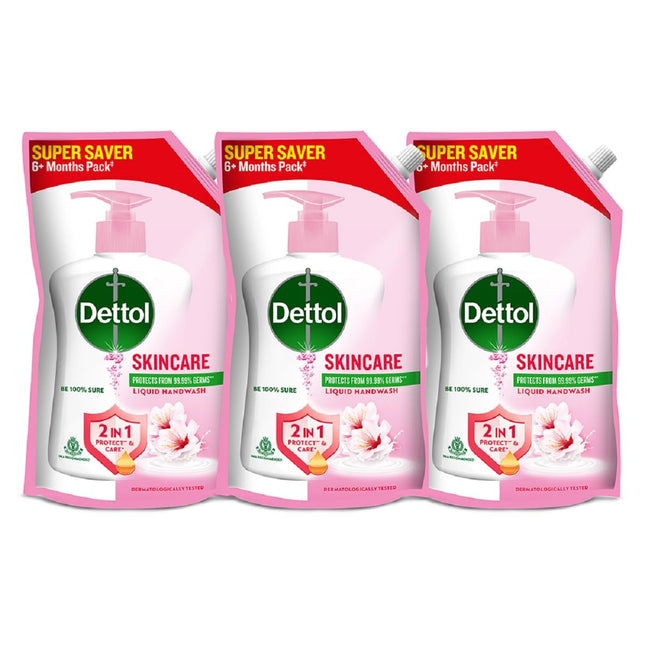 Dettol Liquid Handwash Refill – Skincare Hand Wash- 1350ml | pH Balanced | 10x Better Germ Protection