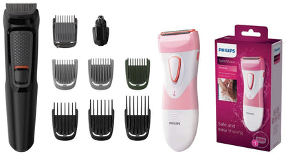 Philips India's No.1 Men's Trimmer | Self Sharpening Blades | Single Stroke Grooming I 9 in1 Face, Nose and Body I 3 year warranty | Powerful motor | No Oil Needed I 60 min runtime I MG3710/65