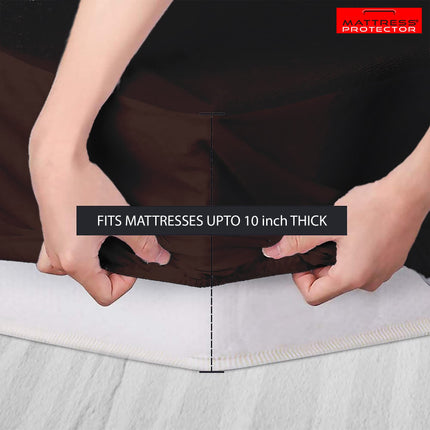 Mattress Protector 100% Waterproof Premium Cotton Feel Mattress Protector Single Size 78x36 Inch|Ultra Soft Breathable & Hypoallergenic Fitted Bed Protector Terry Cover(6.5x3 feet, Grey)