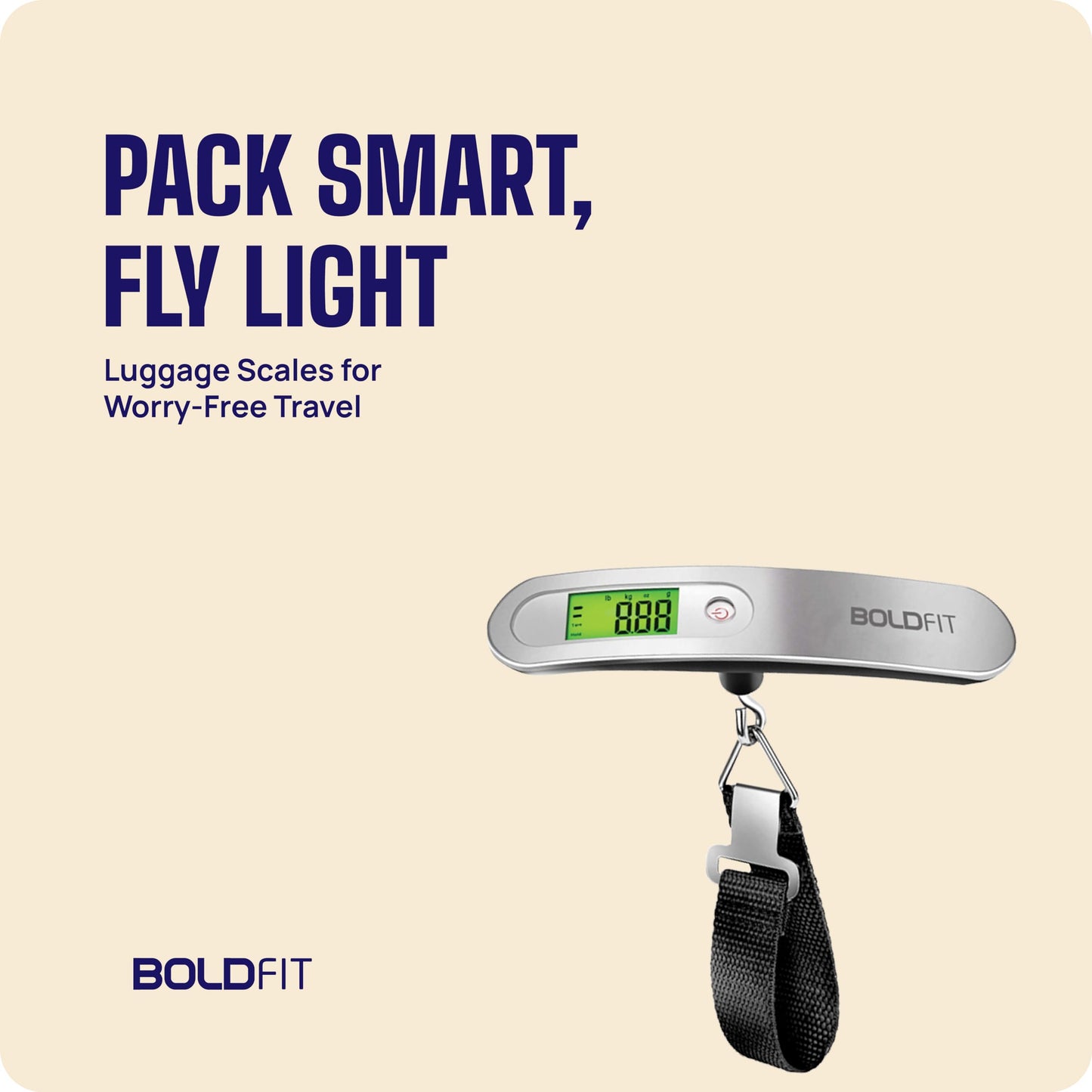 Boldfit Weight Machine For Luggage Weighing Scale, Luggage Weight Machine Weighing Machine For Luggage With LCD Display Luggage Weighing Scale