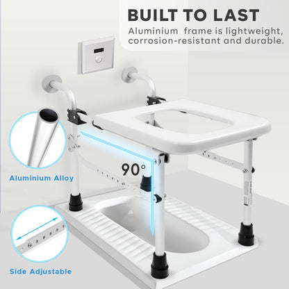 KosmoCare Premium Imported Folding Commode Stool