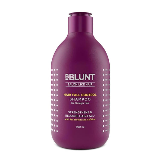 Bblunt Hair Fall Control Shampoo with Pea Protein & Caffeine for Stronger Hair | Reduces Up to 93% Hair Fall | Adds Shine | 300 ml