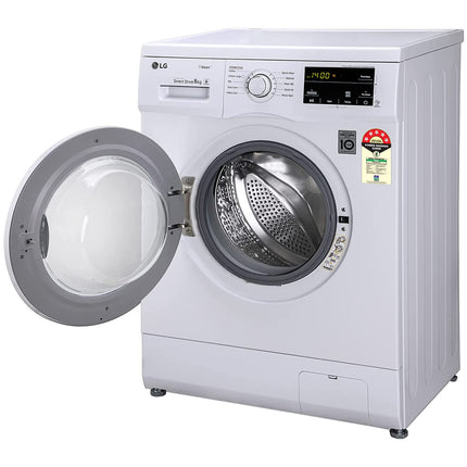 LG 8 Kg, 5 Star, Direct Drive Technology, Steam Wash, 6 motion DD, Smart Diagnosis, Fully Automatic Front Load Washing Machine (FHM1408BDW, Allergy Care, In-Built Heater, Touch Panel, White) 