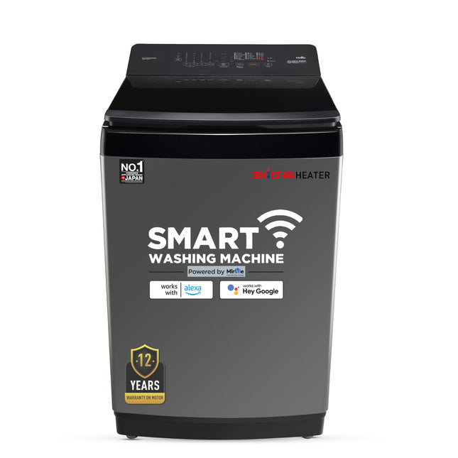 Panasonic 10 Kg Wifi Fully-Automatic Top Loading Smart Washing Machine (NA-F100VF1CB, Dark Silver, 2024 Model, Drynamic Spin) 