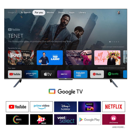 TCL 189 cm (75 inches) 4K Ultra HD Smart QD-Mini LED Google TV 75C755 (Black) 