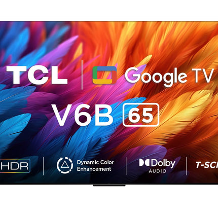 TCL 164 cm (65 inches) Metallic Bezel-Less Series 4K Ultra HD Smart LED Google TV 65V6B (Black) 