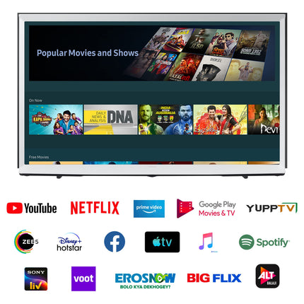 Samsung 125 cm (50 Inches) The Serif Series 4K Ultra HD QLED Smart TV QA50LS01TAKLXL (White) 