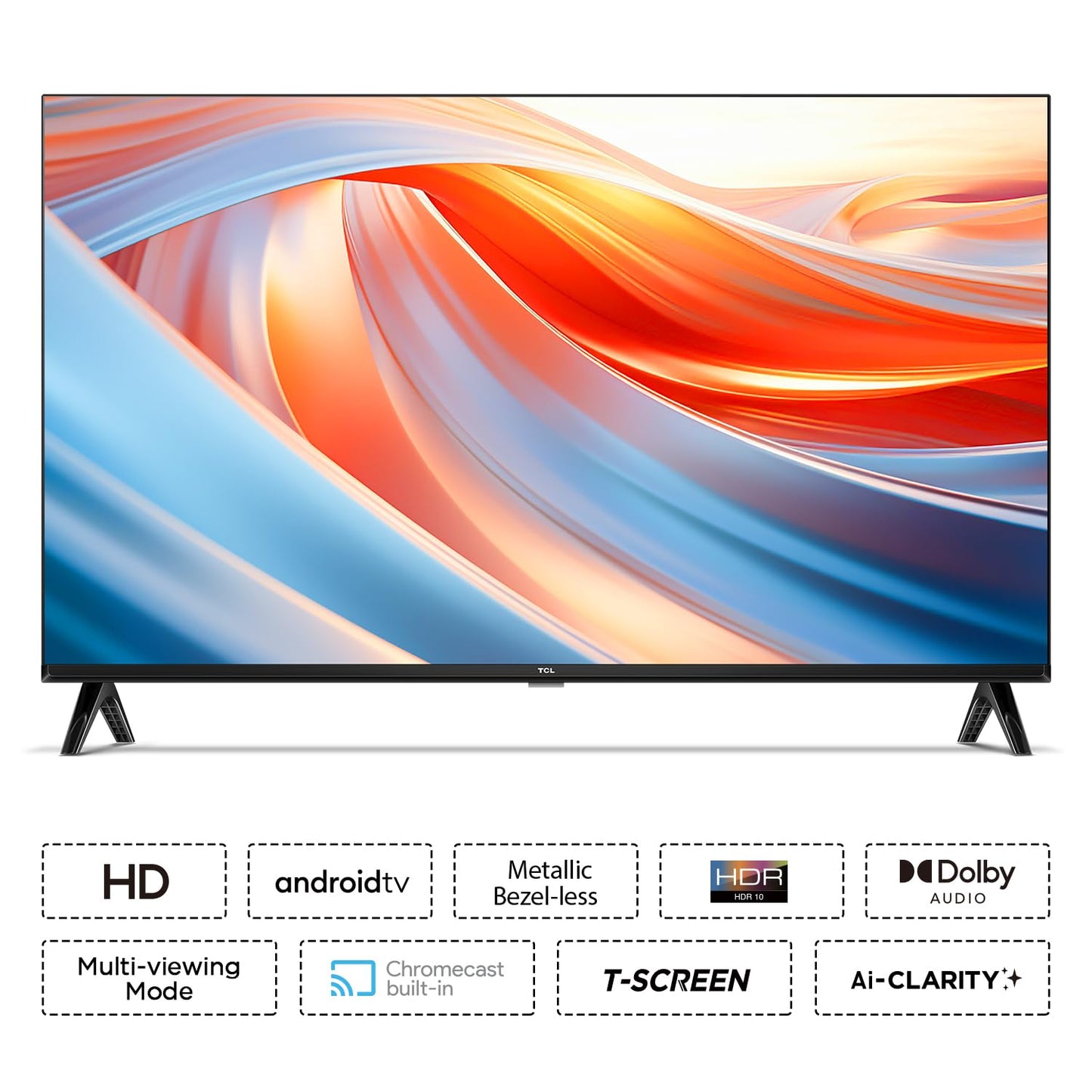 TCL 101 cm (40 inches) Metallic Bezel-Less Full HD Smart Android LED TV 40L4B (Black)