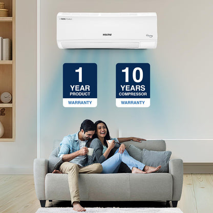 Voltas 1 ton 3 Star Inverter Split AC (Copper, 4-in-1 Adjustable Mode, Anti-dust Filter, 2024 Model, 123V CAE, White)