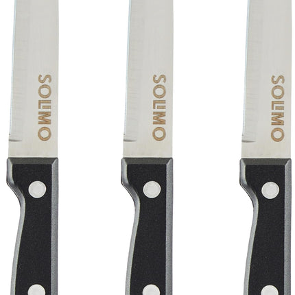 Amazon Brand - Solimo Stainless Steel Bread Knife | Triple Rivet Handle (Silver)