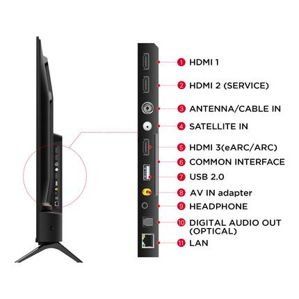 TCL 108 cm (43 inches) Metallic Bezel-Less Series 4K Ultra HD Smart LED Google TV 43V6B (Black) 