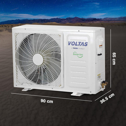 Voltas 1 ton 3 Star Inverter Split AC (Copper, 4-in-1 Adjustable Mode, Anti-dust Filter, 2024 Model, 123V CAE, White) 