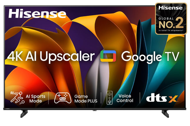 Hisense 139 cm (55 inches) E6N Series 4K Ultra HD Smart LED Google TV 55E6N (Black) 