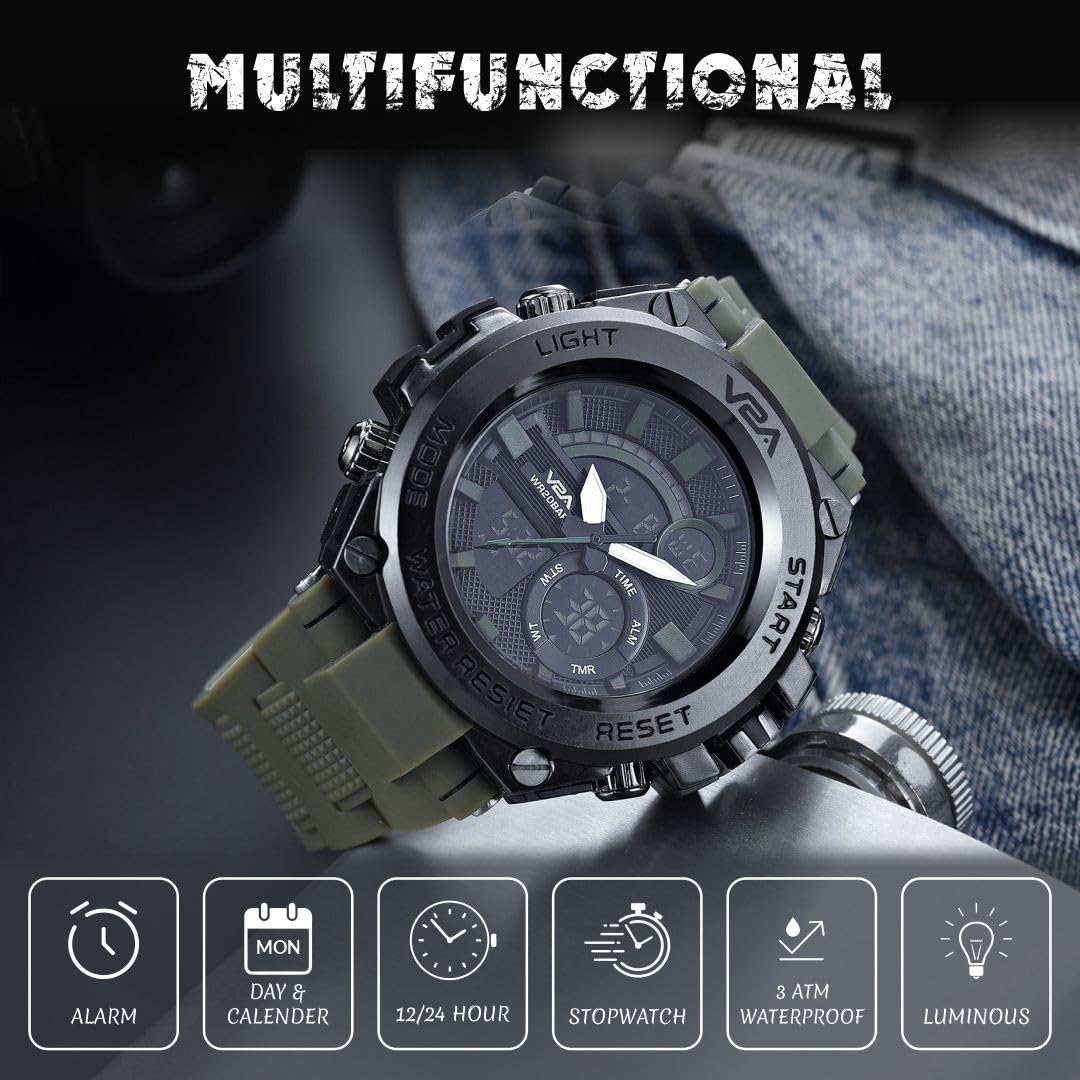 V2A Chronograph Analogue and Digital Sports Watch for Men | Watch for Men | Wrist Watch for Men | Mens Watch | Watch