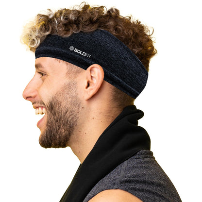 Boldfit Polyester Blend Head Band for Man Sports Head Bandana for Men & Women Gym Hair Band for Men Workout, Running Breathable, Non-Slip & Quick Drying Head Bands for Long Hair