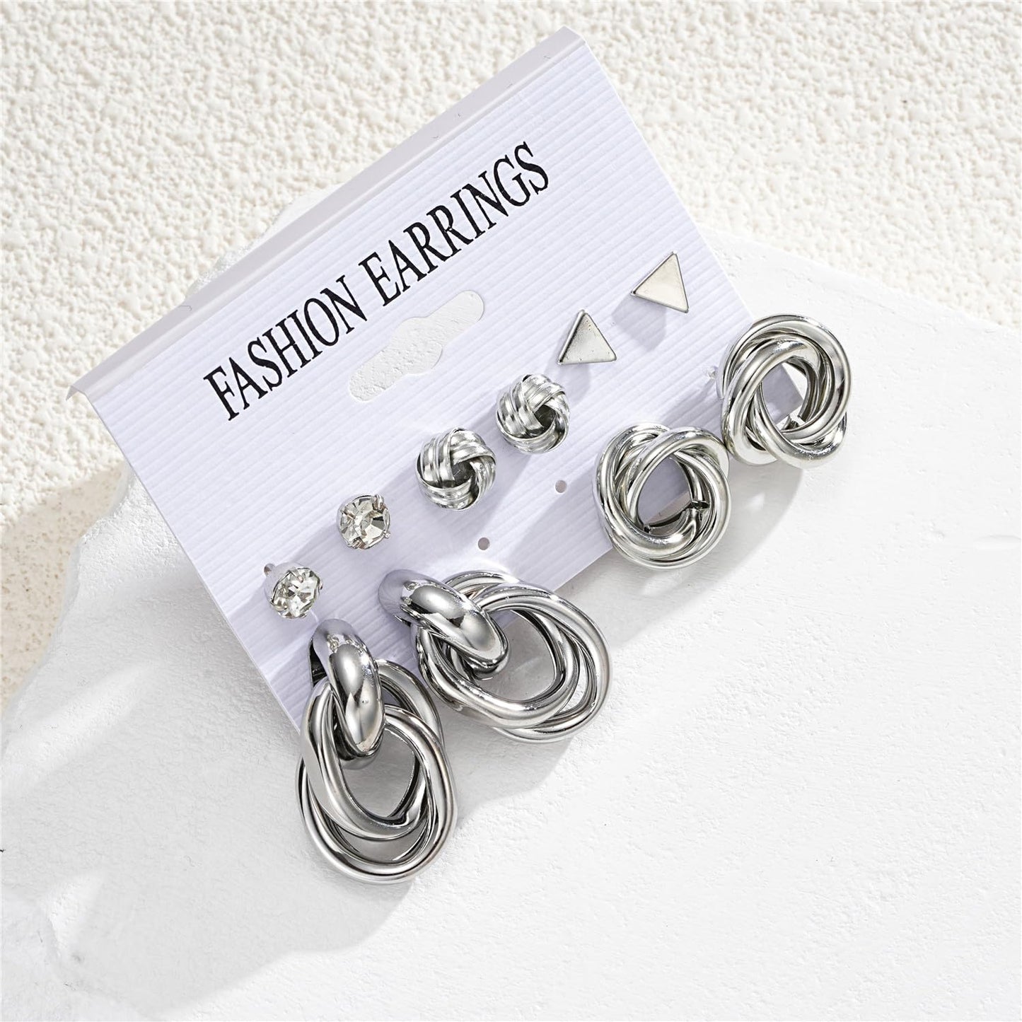 Shining Diva Fashion 11 Pairs Combo Set Celebrity Inspired Latest Trendy Stylish Gold Plated Geometric Twist Pearl Hoop Dangle Earrings for Women and Girls