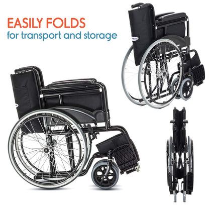 KosmoCare Dura Black Spoke Wheelchair