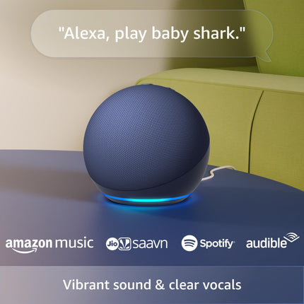 Amazon Echo Dot (5th Gen, Blue) combo for your Kids aged 4+ years with Alexa Activity Kit | Helps in interactive learning, stories, rhymes & hands-free fun | Limited Edition | Alexa for Kids