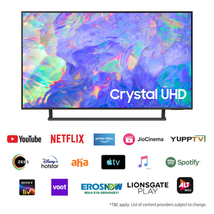 Samsung 108 cm (43 inches) 4K Ultra HD Smart LED TV UA43CU8570ULXL (Titan Grey) 