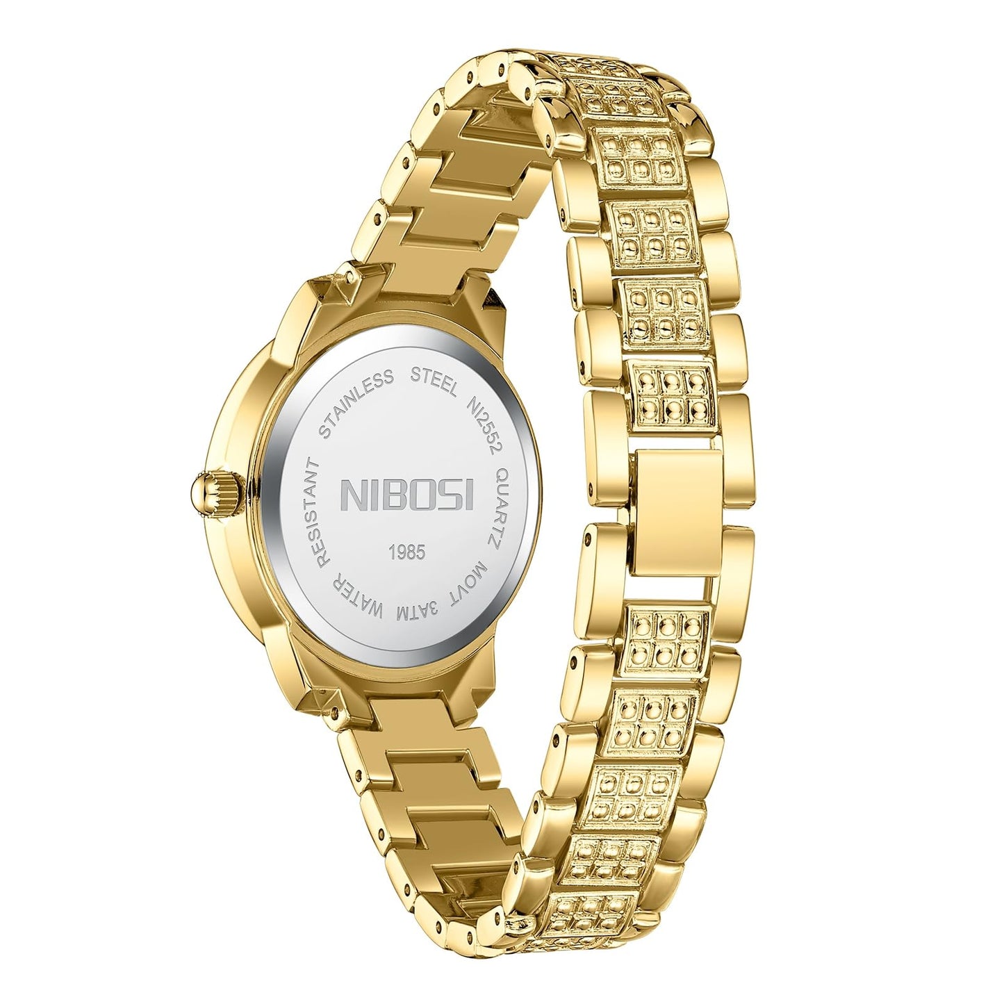 NIBOSI Women Wrist Watches Analog Rose Gold Dial Women's Watch for Girls&Miss&Ladies Diamond Studded with Stylish Girlfriend Watches