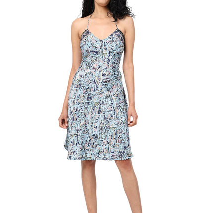 KE | KANHA EXPORTS Floral Print Wrap Round Neck Dress Women's Western Mini Summer Short Dress for Vacation/Outdoor Wear Dress/Beach Wear