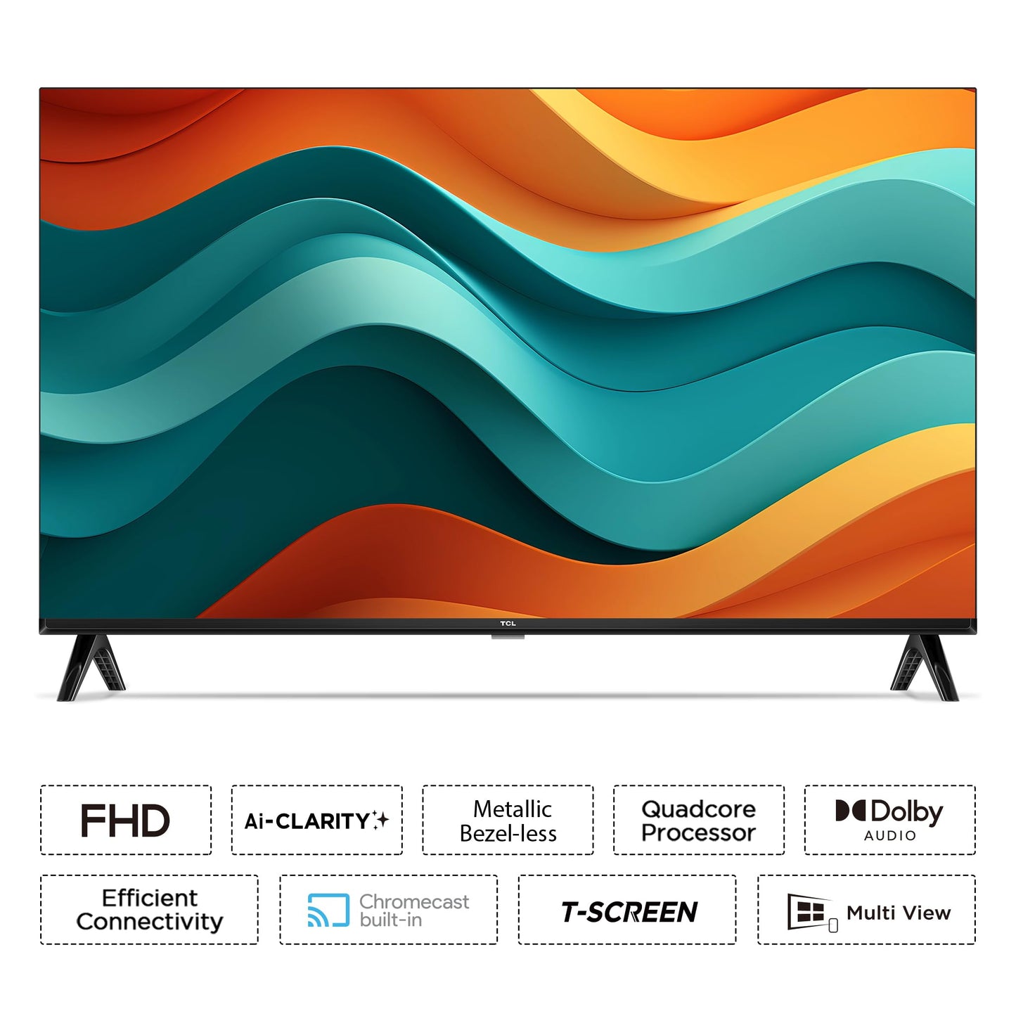 TCL 101 cm (40 inches) Metallic Bezel-Less Full HD Smart Android LED TV 40L4B (Black)